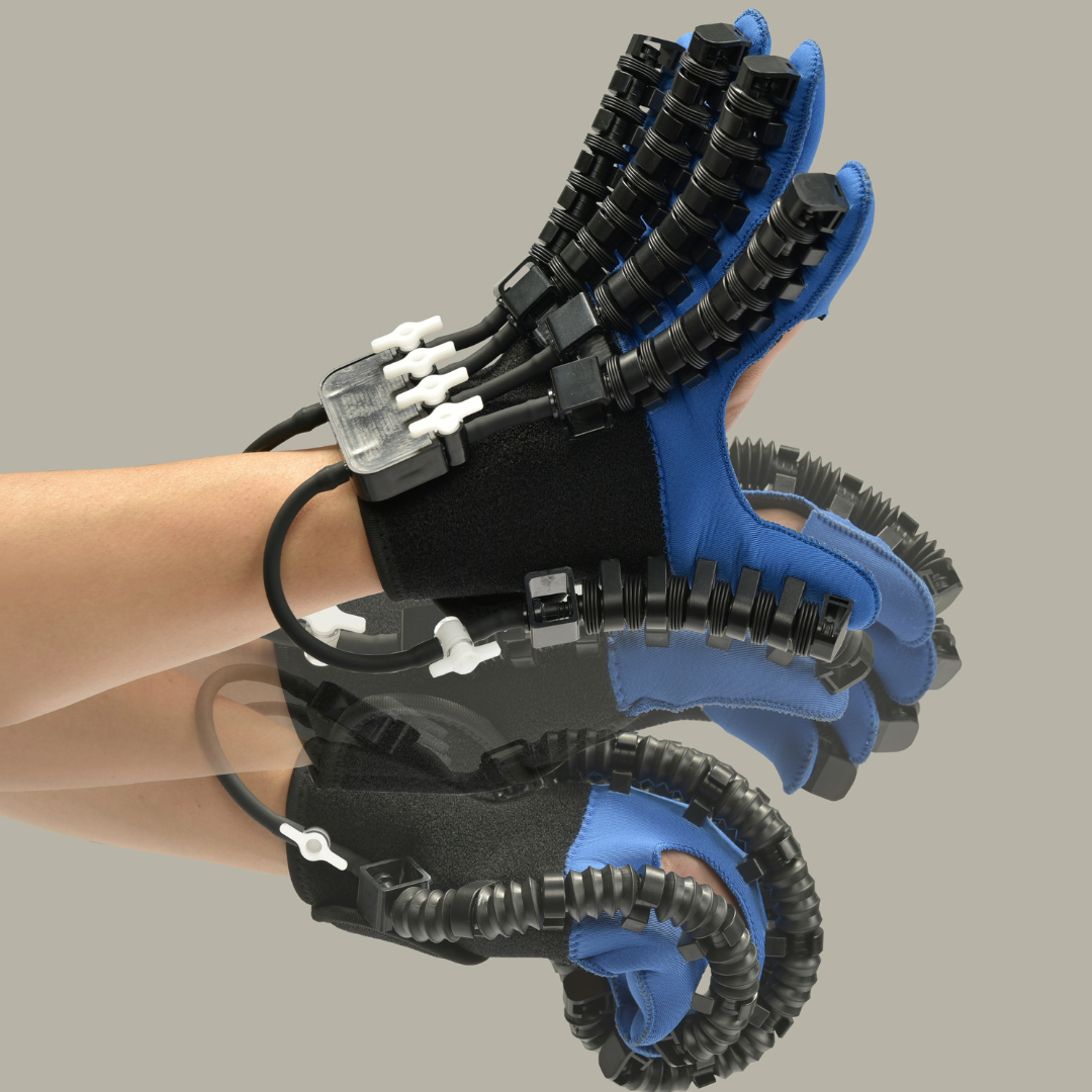 脳梗塞リハビリロボット まいリハ のグローブの動き
